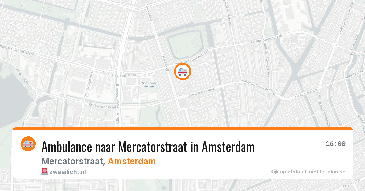 Ambulance naar Mercatorstraat in Amsterdam — 23 mei 2026