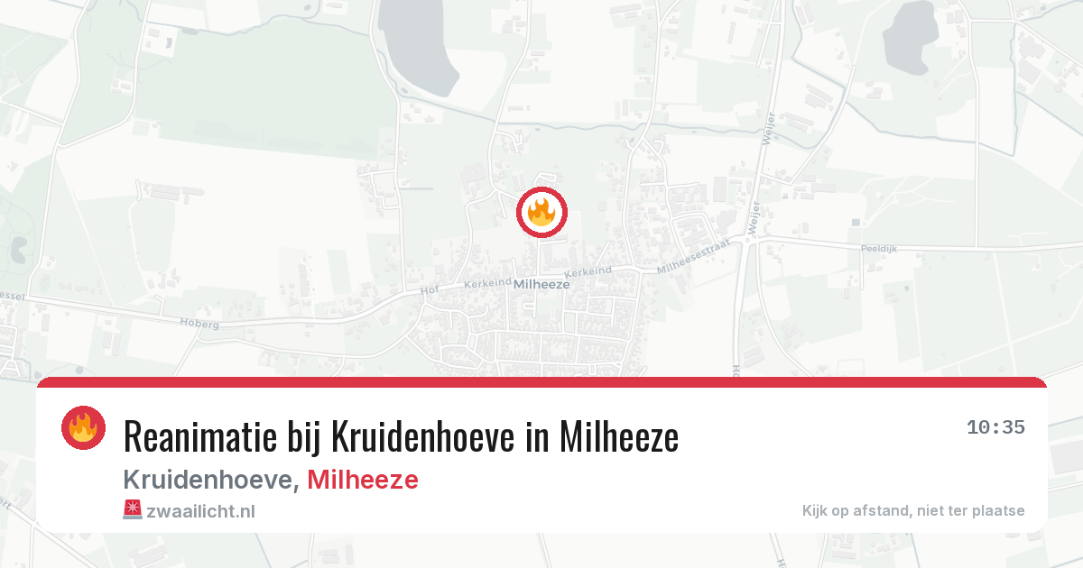 Reanimatie bij Kruidenhoeve in Milheeze — 19 feb 2026