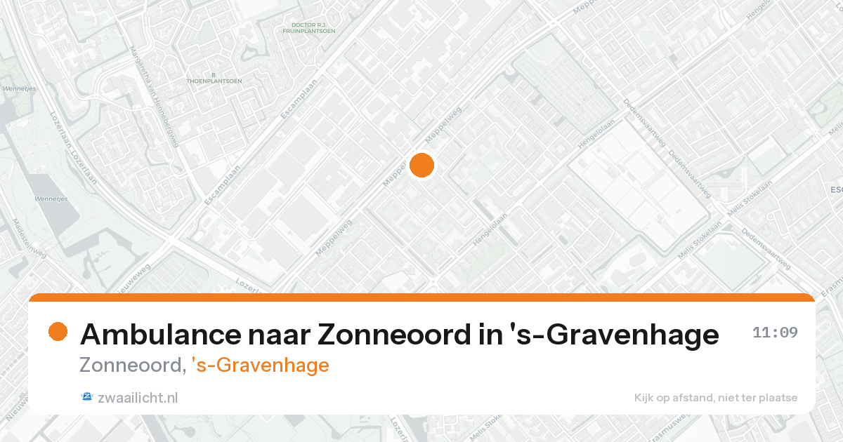 Ambulance naar Zonneoord in 's-Gravenhage — 20 aug 2026