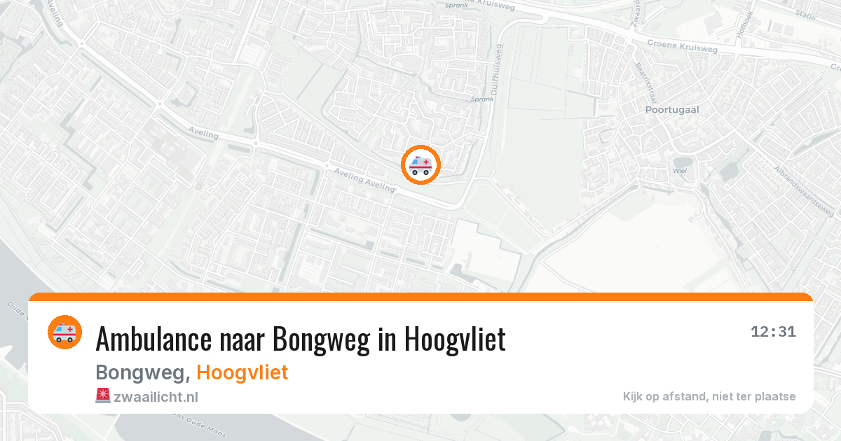 Ambulance naar Bongweg in Hoogvliet — 16 jun 2026