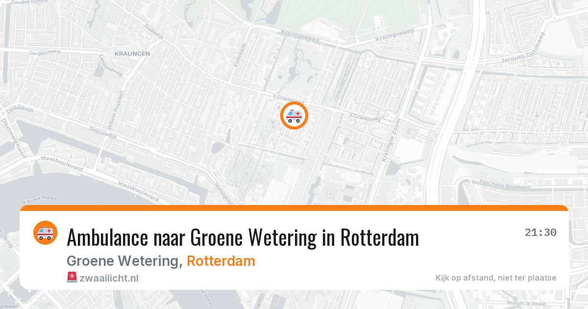 Ambulance naar Groene Wetering in Rotterdam — 29 mei 2026
