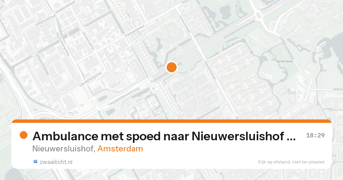 Ambulance met spoed naar Nieuwersluishof in Amsterdam — 21 jul 2026