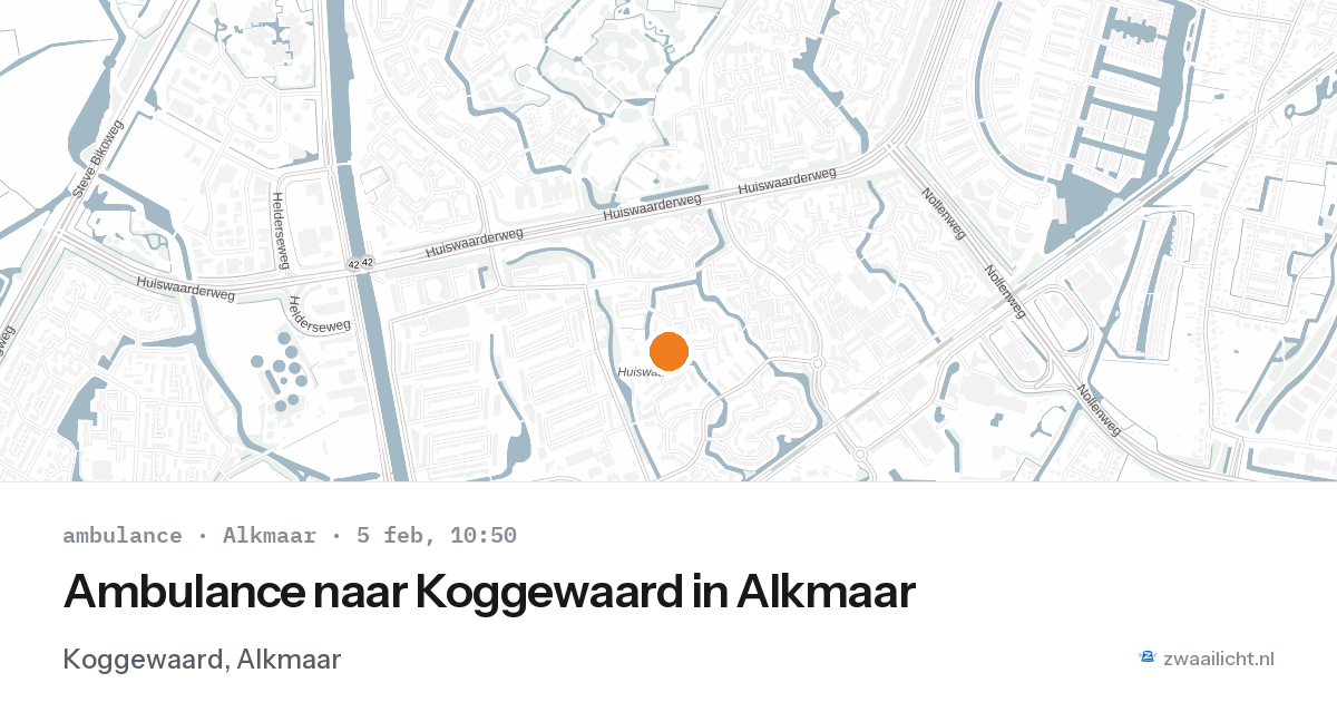 Ambulance naar Koggewaard in Alkmaar — 5 feb 2026