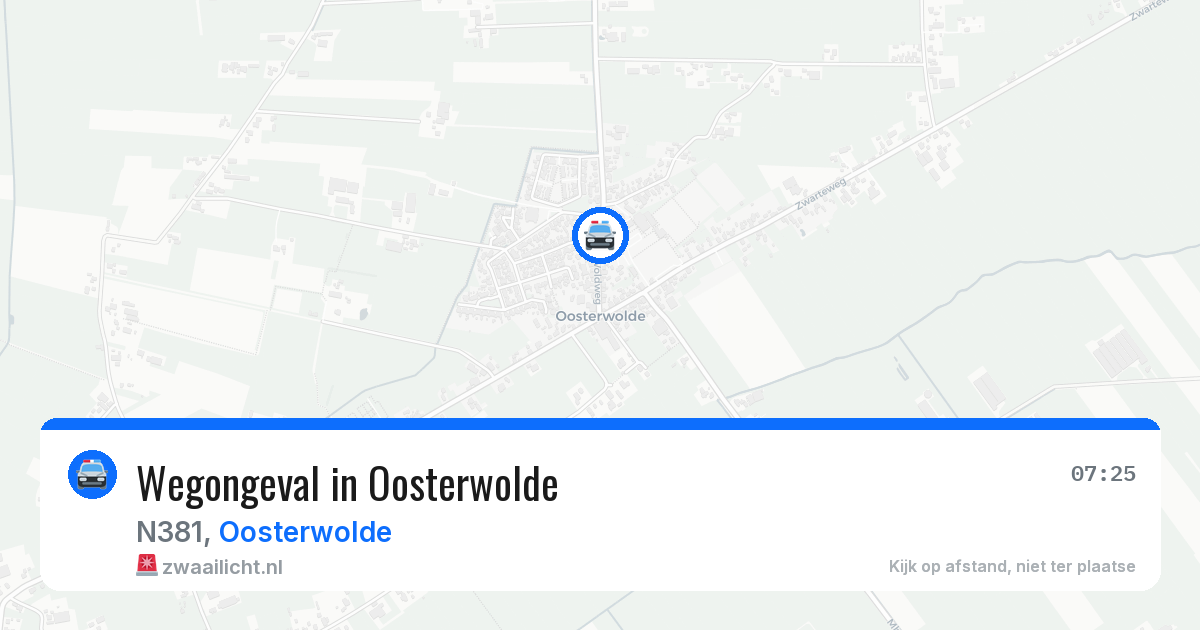 Wegongeval in Oosterwolde — 2 apr 2026