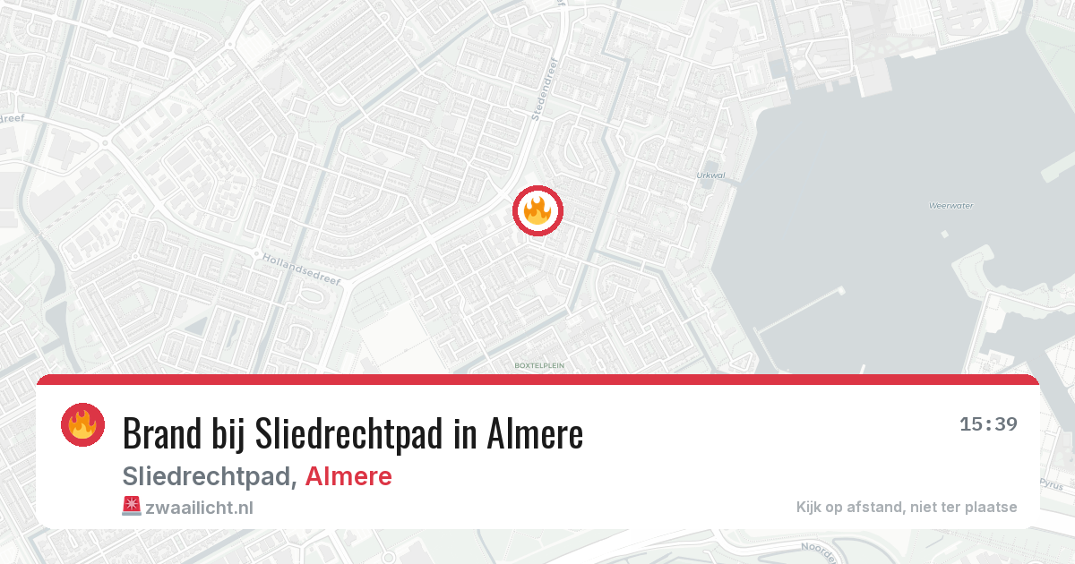 Brand bij Sliedrechtpad in Almere — 23 mei 2026
