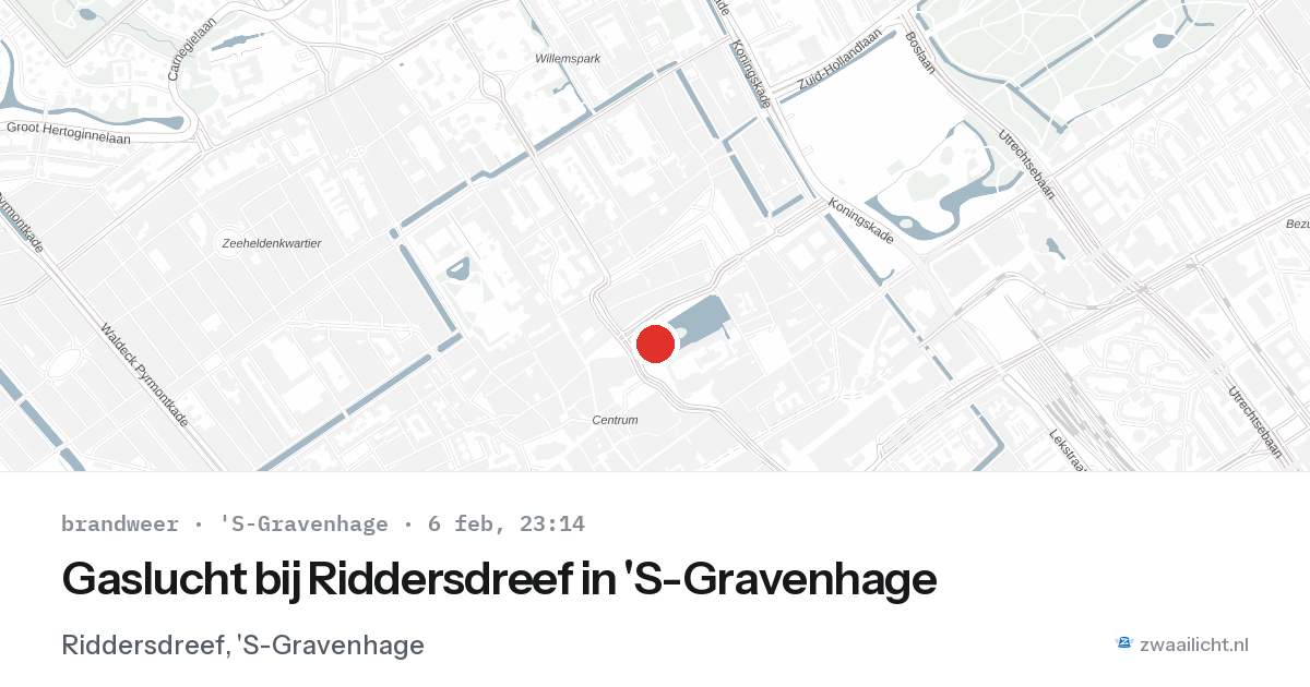 Gaslucht bij Riddersdreef in 'S-Gravenhage — 6 feb 2026