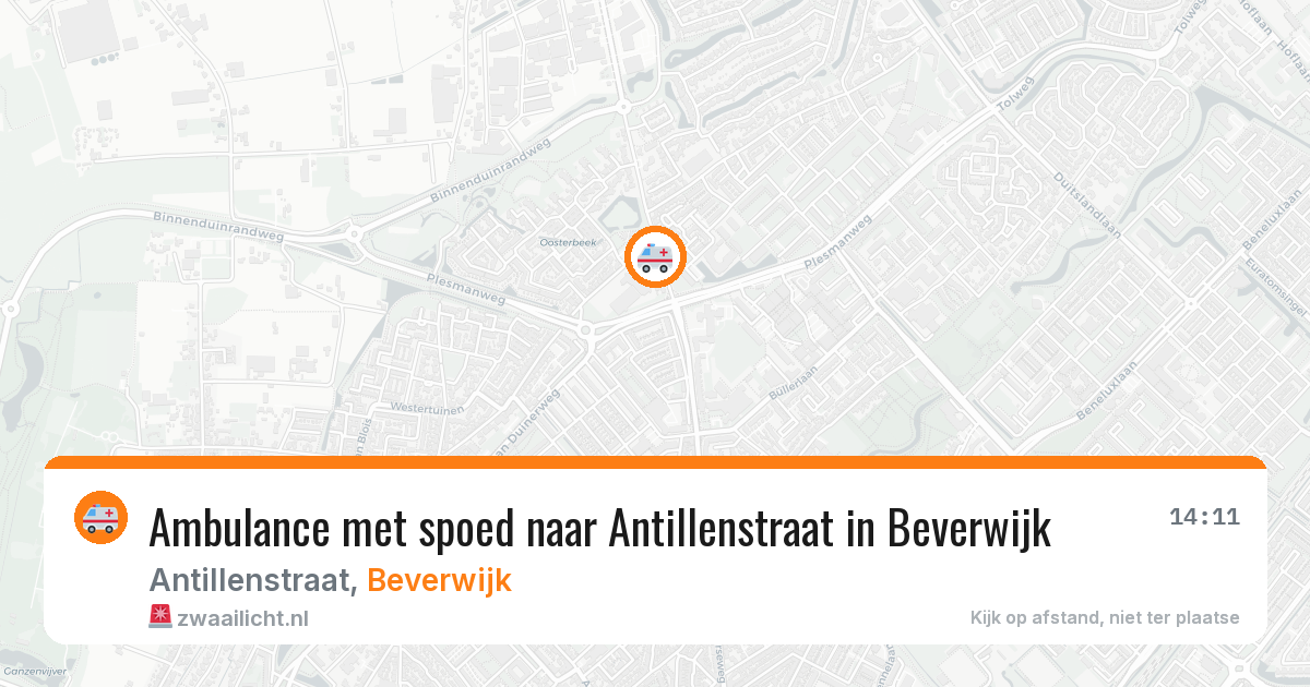 Ambulance met spoed naar Antillenstraat in Beverwijk — 27 jun 2026