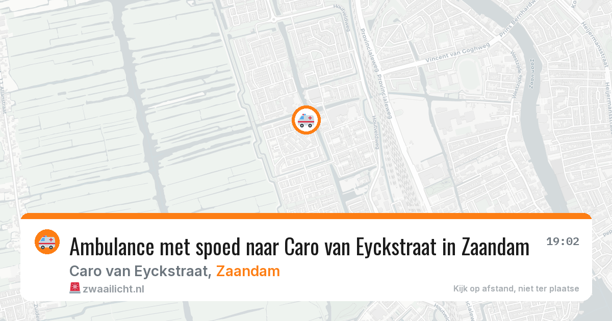 Ambulance met spoed naar Caro van Eyckstraat in Zaandam — 25 jan 2026