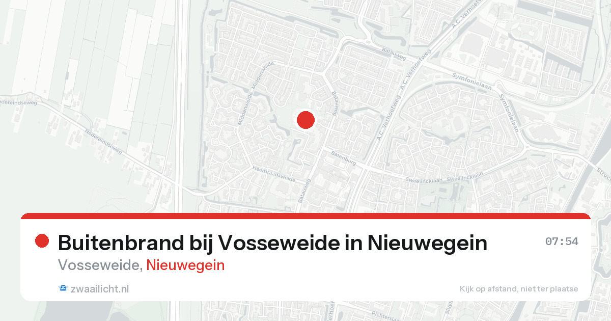 Buitenbrand bij Vosseweide in Nieuwegein — 31 jan 2026