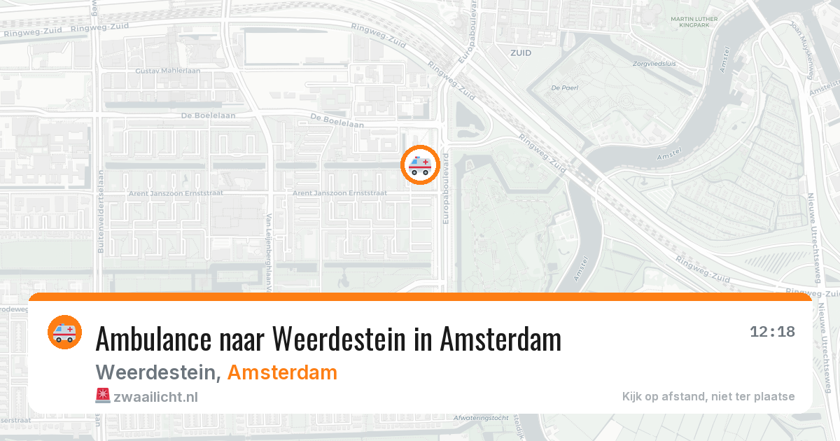 Ambulance naar Weerdestein in Amsterdam — 10 apr 2026