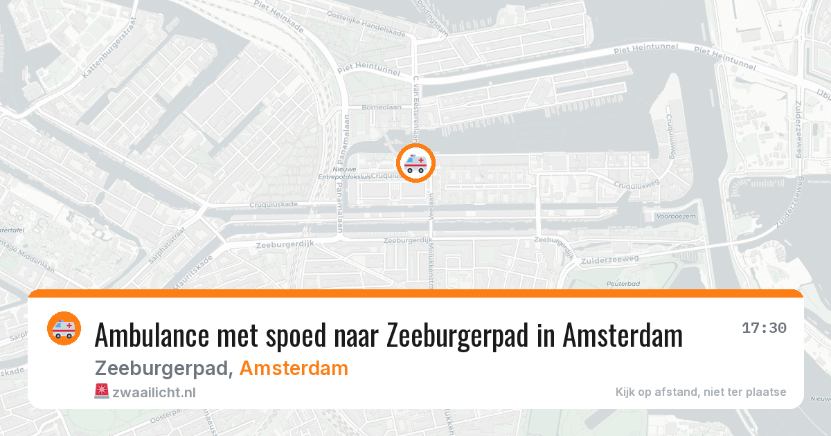 Ambulance met spoed naar Zeeburgerpad in Amsterdam — 10 aug 2026