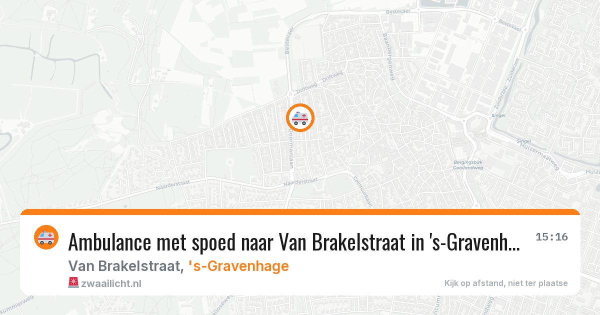 Ambulance met spoed naar Van Brakelstraat in 's-Gravenhage — 22 mrt 2026