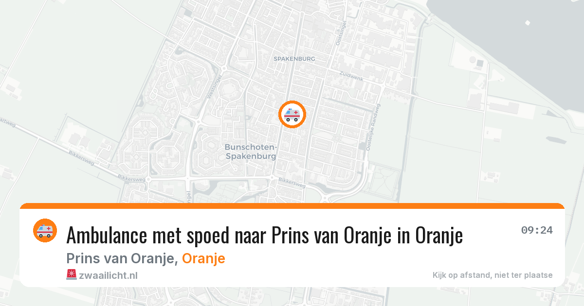 Ambulance met spoed naar Prins van Oranje in Oranje — 23 jan 2026