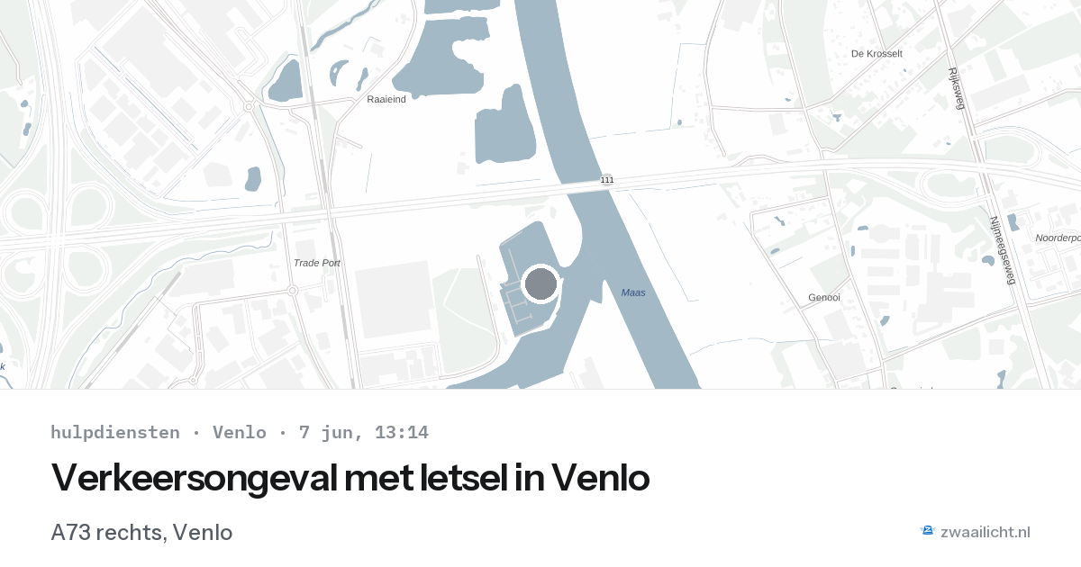 Verkeersongeval met letsel in Venlo — 7 jun 2026