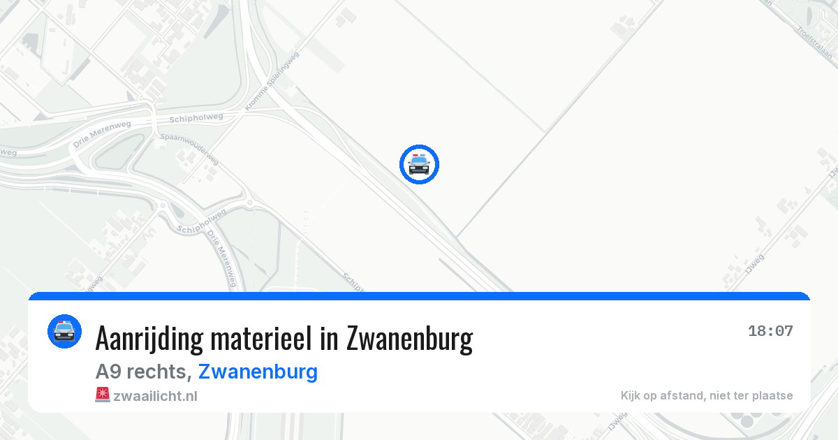Aanrijding materieel in Zwanenburg — 12 aug 2026