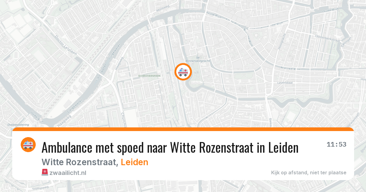 Ambulance met spoed naar Witte Rozenstraat in Leiden — 19 jan 2026