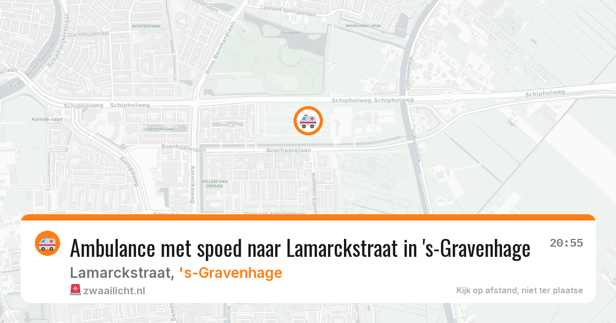 Ambulance met spoed naar Lamarckstraat in 's-Gravenhage — 10 feb 2026