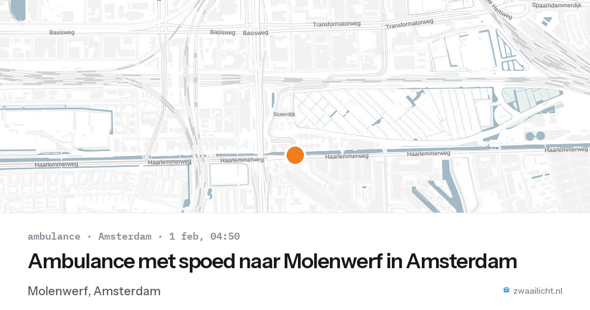 Ambulance met spoed naar Molenwerf in Amsterdam — 1 feb 2026