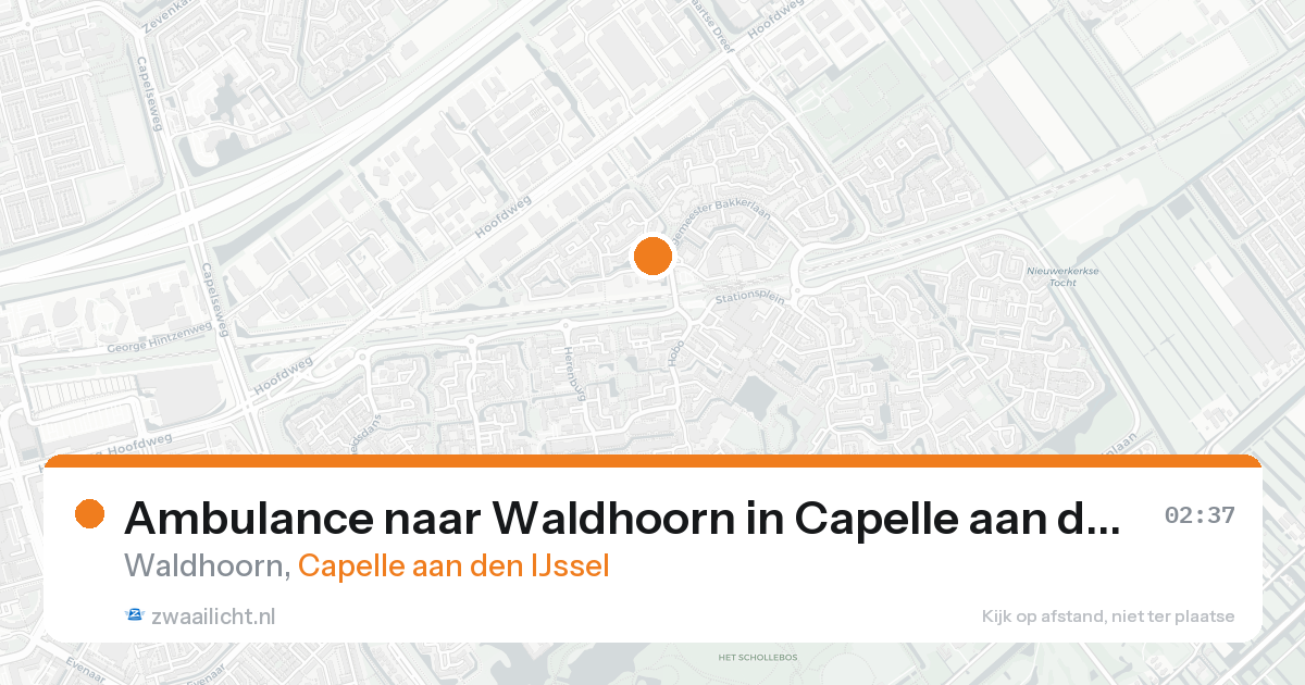 Ambulance naar Waldhoorn in Capelle aan den IJssel — 22 aug 2026