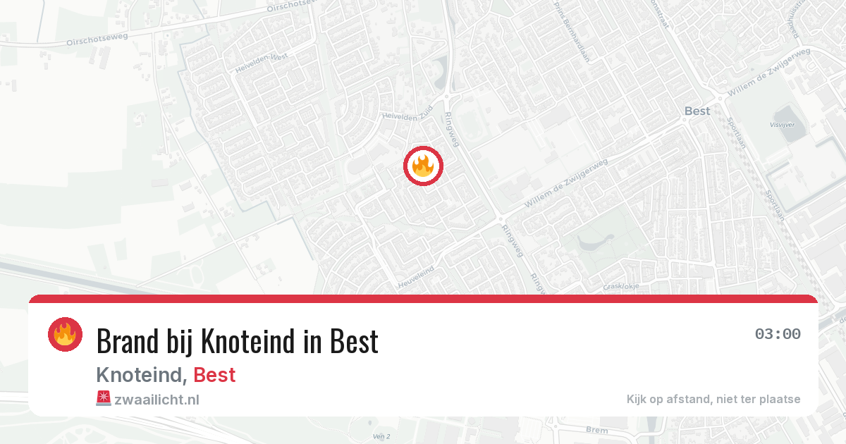 Brand bij Knoteind in Best — 25 mrt 2026