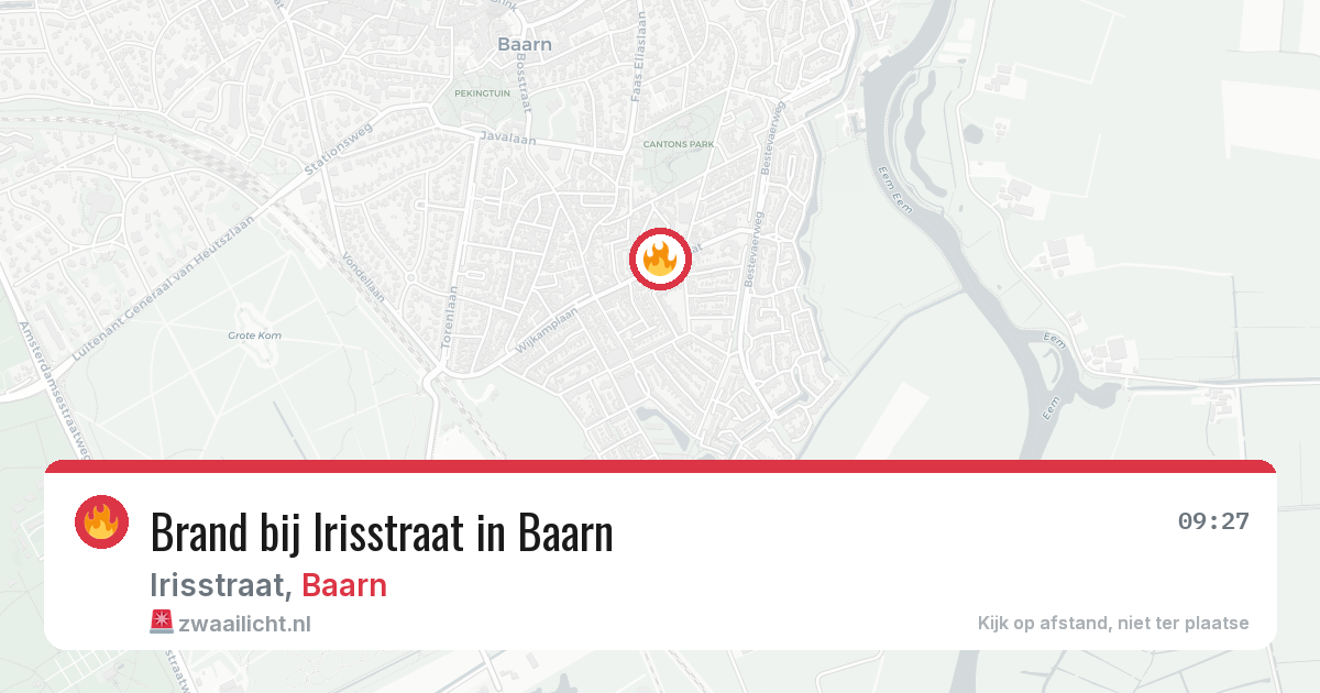 Brand bij Irisstraat in Baarn — 28 jun 2026