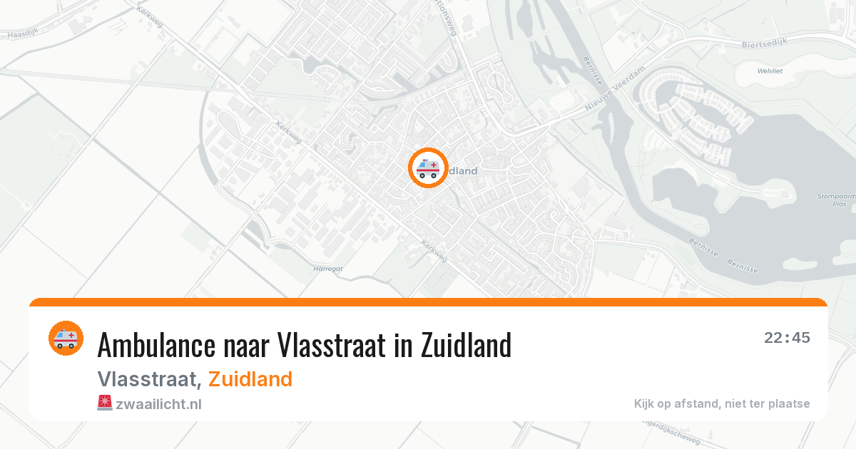 Ambulance naar Vlasstraat in Zuidland — 25 mei 2026