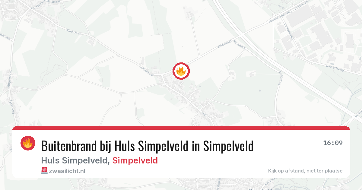 Buitenbrand bij Huls Simpelveld in Simpelveld — 3 aug 2026