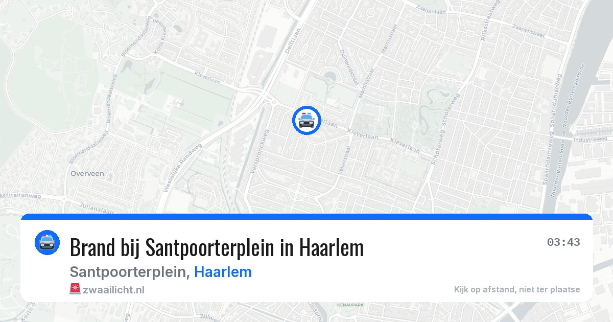 Brand bij Santpoorterplein in Haarlem — 22 apr 2026