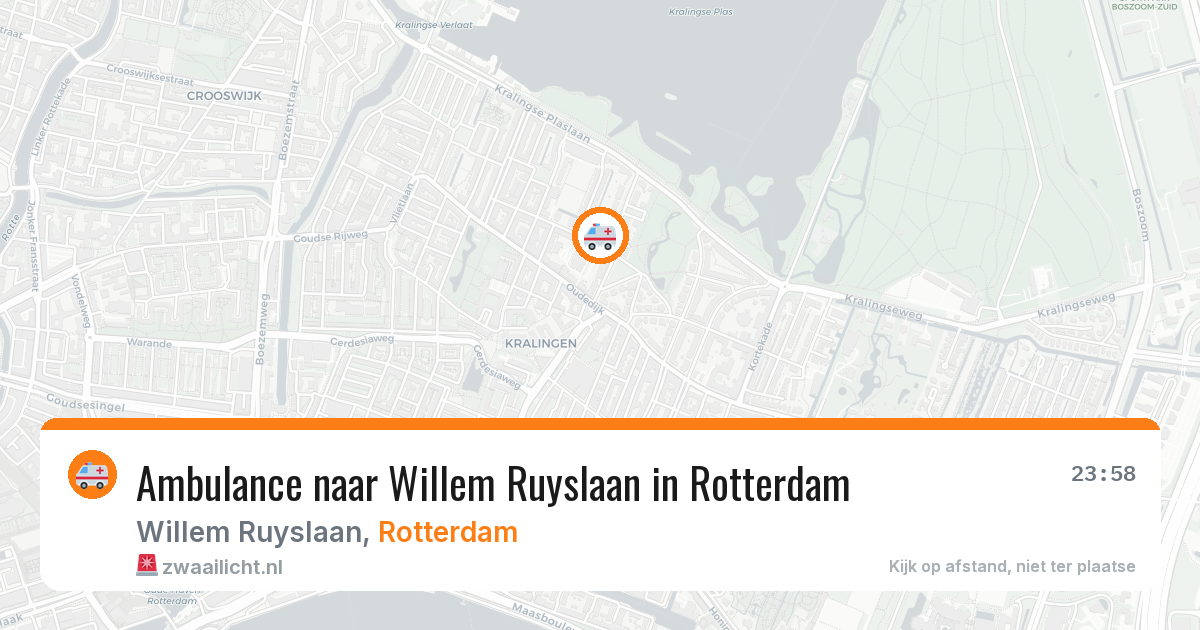 Ambulance naar Willem Ruyslaan in Rotterdam — 13 mrt 2026