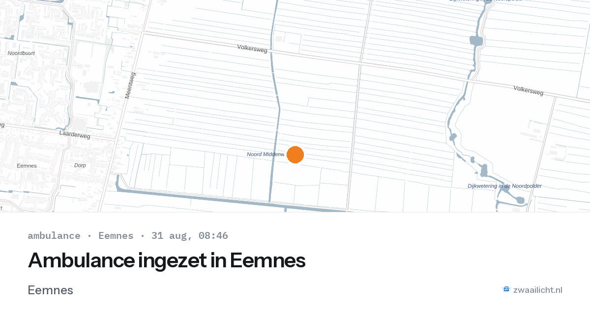Ambulance ingezet in Eemnes — 31 aug 2026