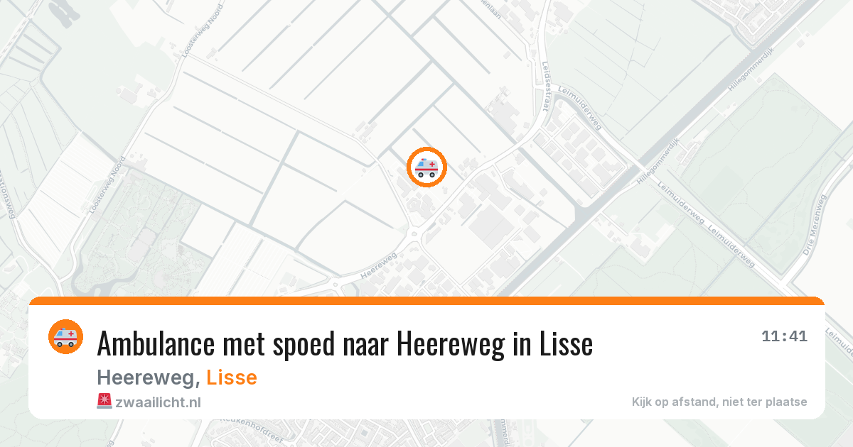 Ambulance met spoed naar Heereweg in Lisse — 16 jul 2026