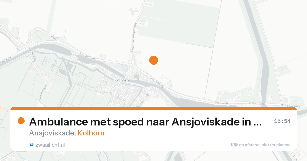 Ambulance met spoed naar Ansjoviskade in Kolhorn — 5 aug 2026
