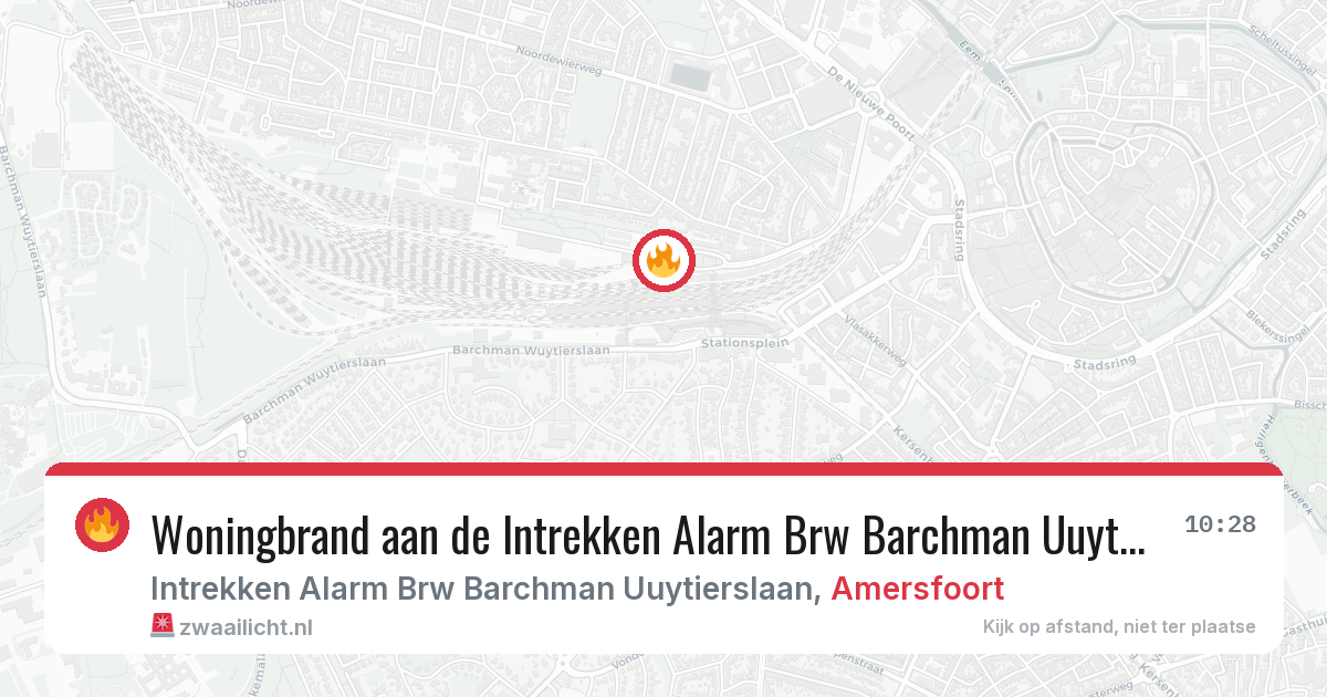 Woningbrand aan de Intrekken Alarm Brw Barchman Uuytierslaan in Amersfoort — 28 jun 2026