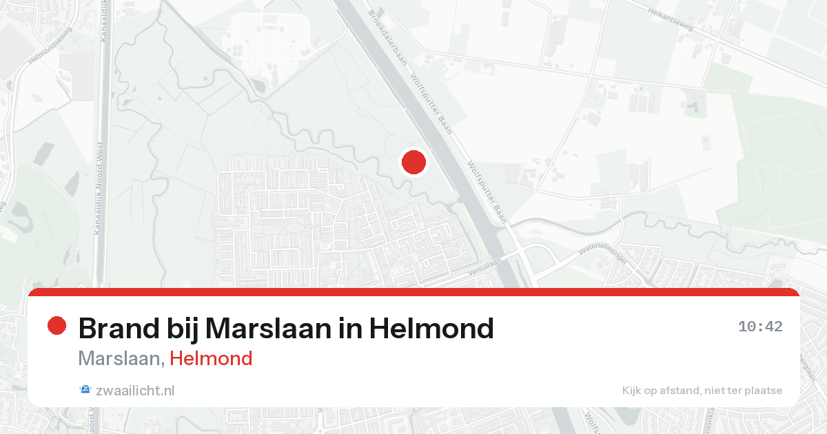 Brand bij Marslaan in Helmond — 24 aug 2026