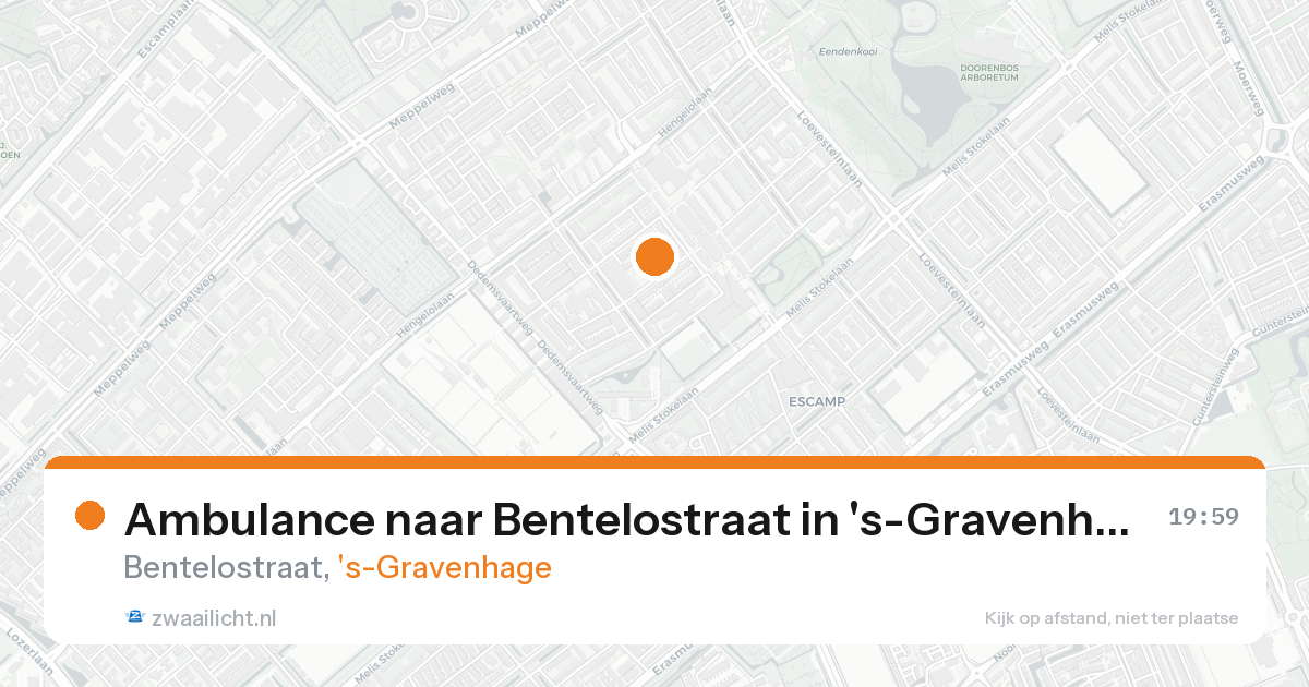 Ambulance naar Bentelostraat in 's-Gravenhage — 22 aug 2026