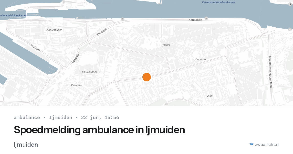 Spoedmelding ambulance in Ijmuiden — 22 jun 2026