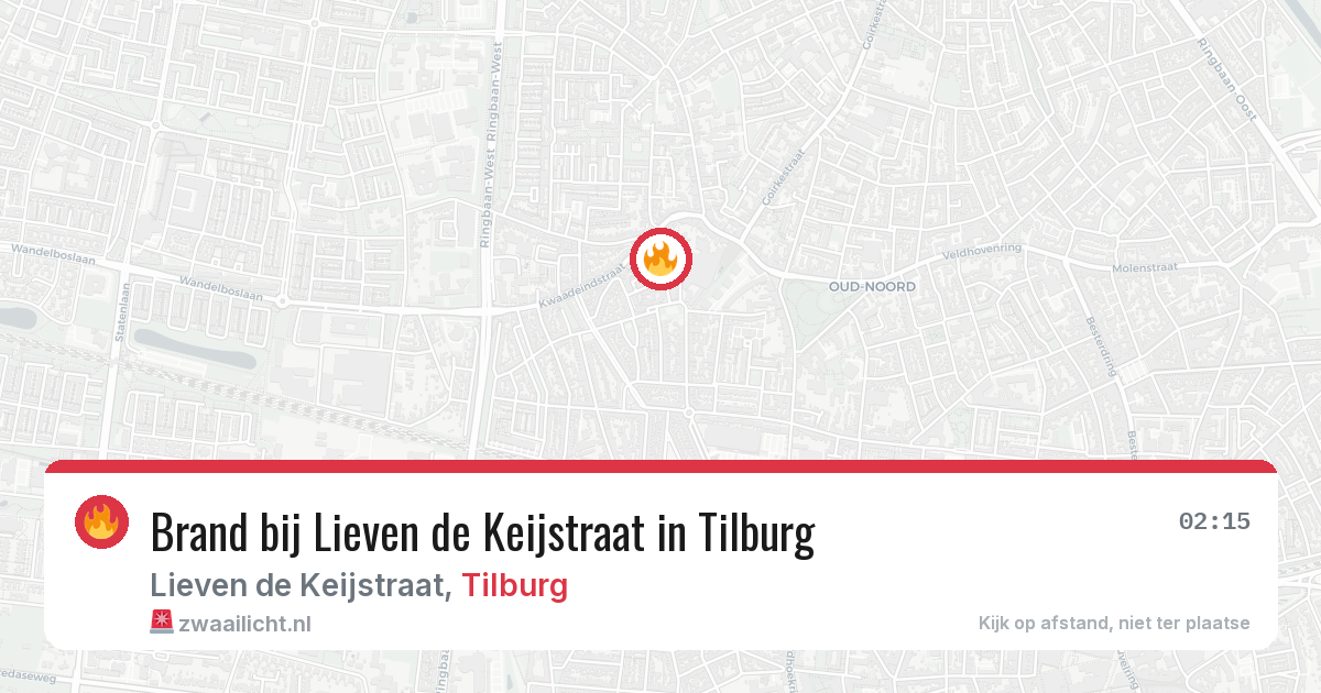 Brand bij Lieven de Keijstraat in Tilburg — 1 jul 2026