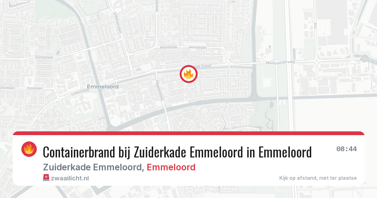 Containerbrand bij Zuiderkade Emmeloord in Emmeloord — 1 jun 2026