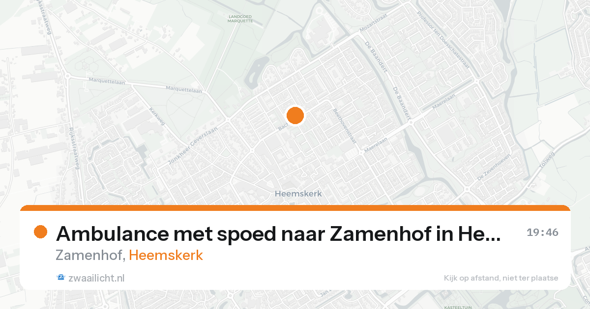 Ambulance met spoed naar Zamenhof in Heemskerk — 16 aug 2026