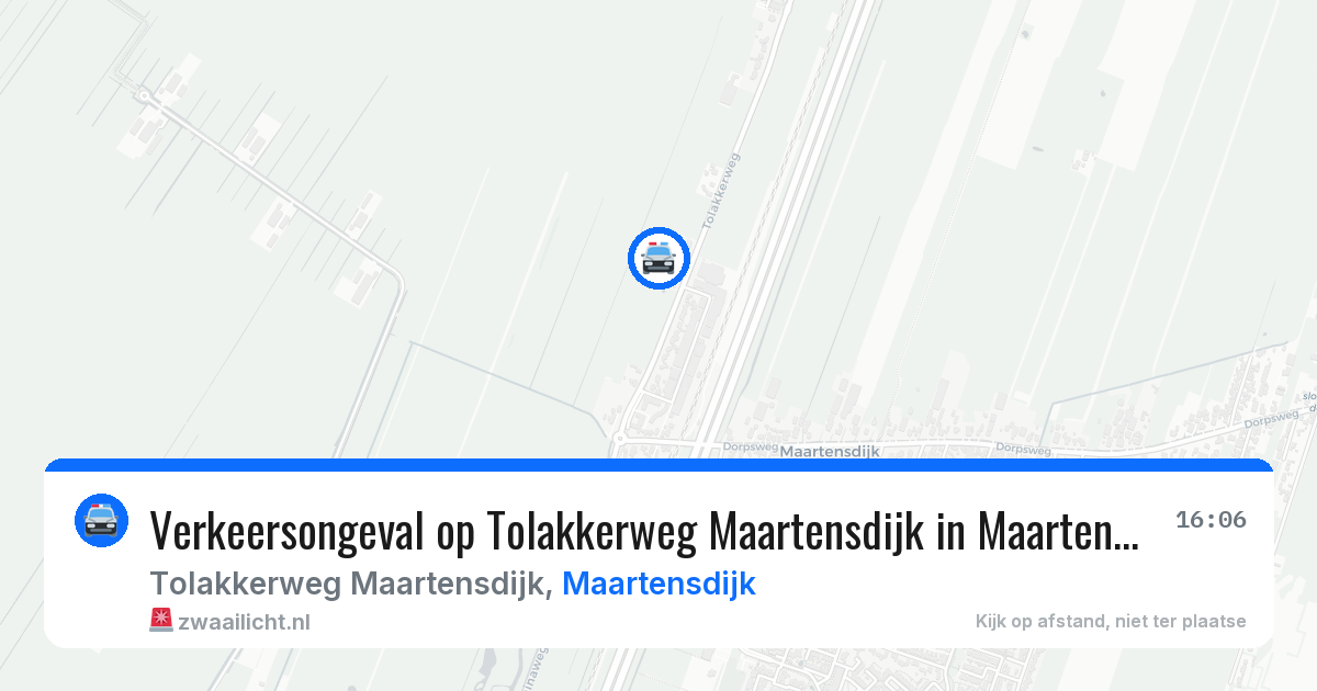 Verkeersongeval op Tolakkerweg Maartensdijk in Maartensdijk — 10 feb 2026