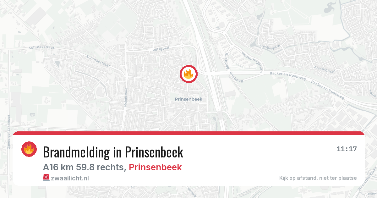 Brandmelding in Prinsenbeek — 1 aug 2026