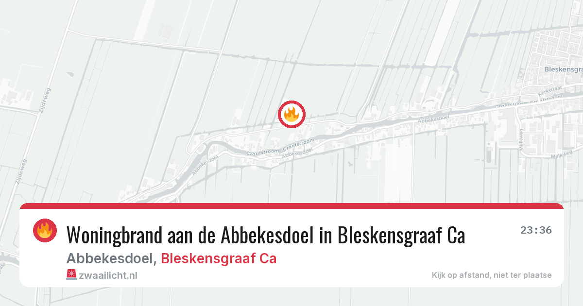 Woningbrand aan de Abbekesdoel in Bleskensgraaf Ca — 19 jun 2026