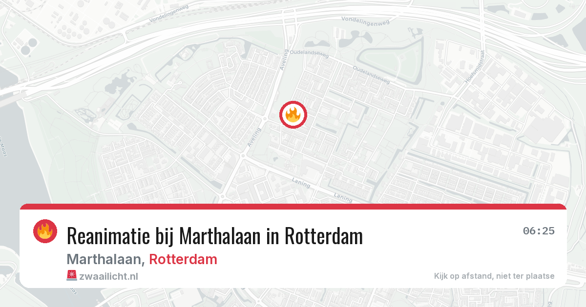 Reanimatie bij Marthalaan in Rotterdam — 6 mei 2026