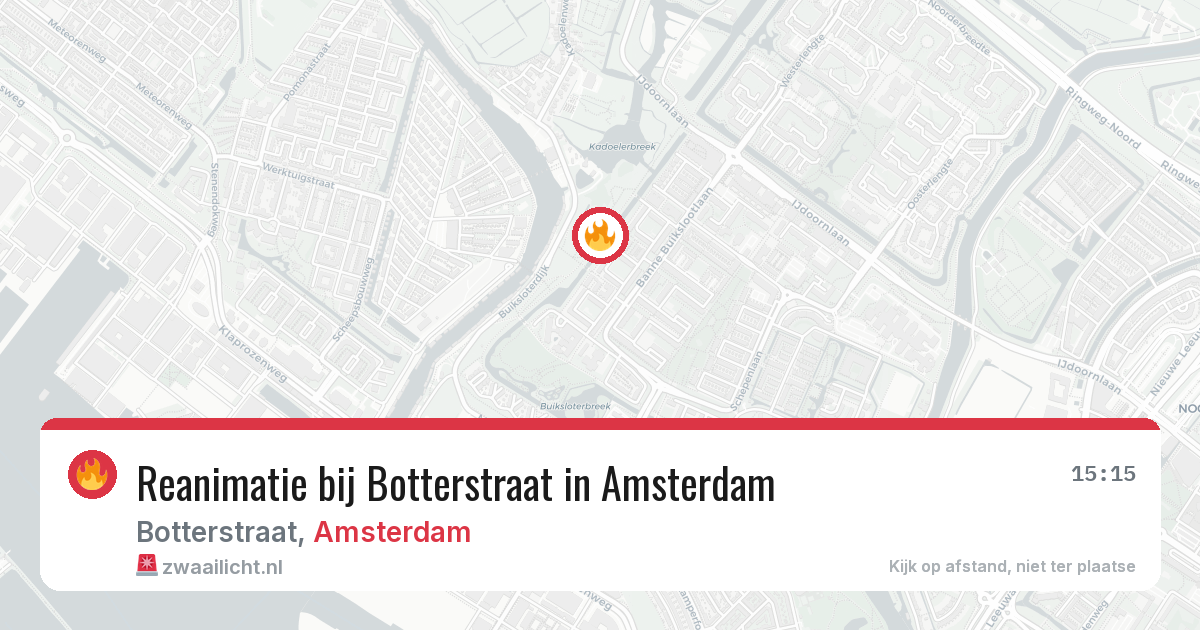 Reanimatie bij Botterstraat in Amsterdam — 26 jun 2026