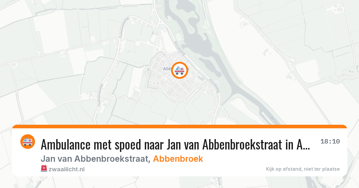 Ambulance met spoed naar Jan van Abbenbroekstraat in Abbenbroek — 4 aug 2026