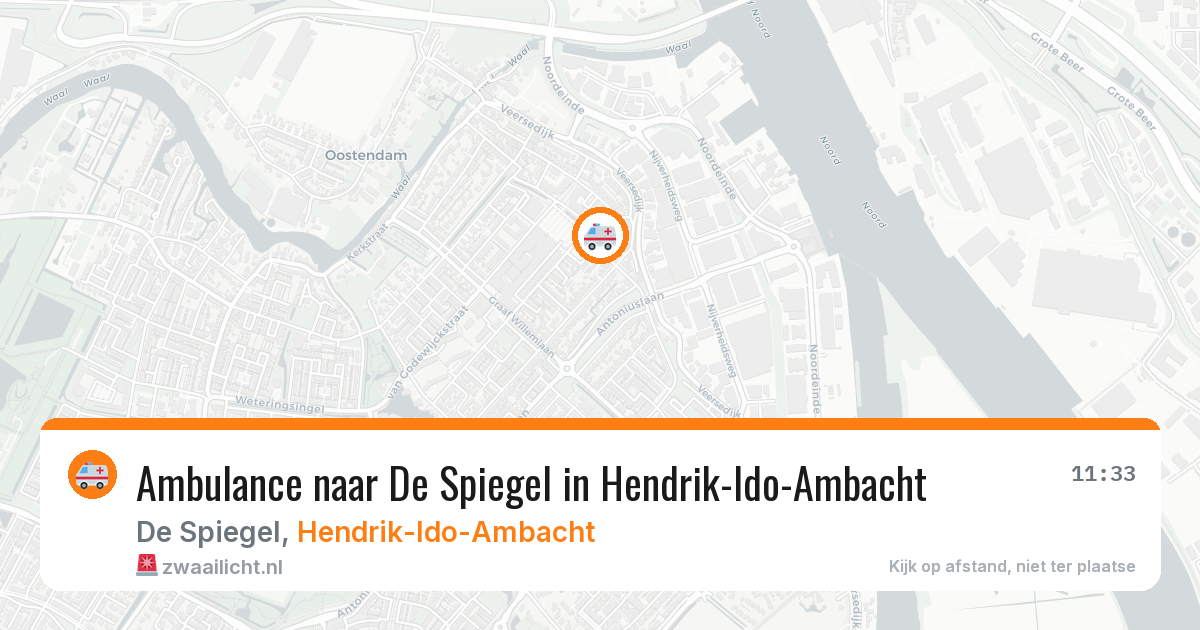 Ambulance naar De Spiegel in Hendrik-Ido-Ambacht — 13 jun 2026