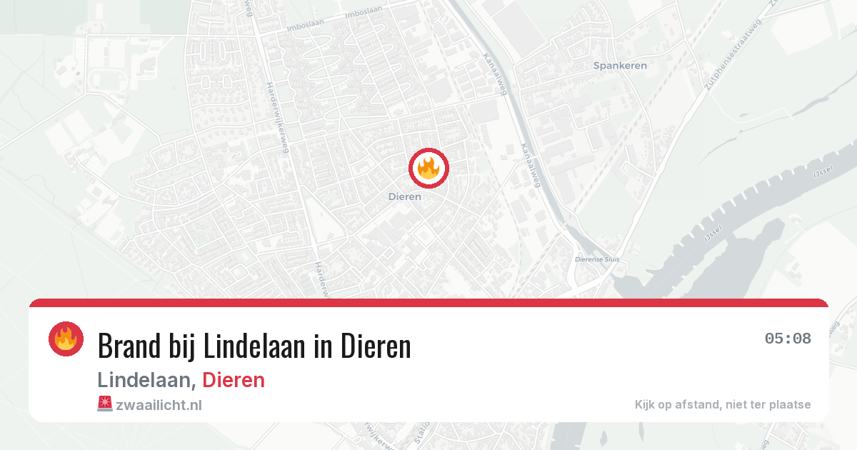Brand bij Lindelaan in Dieren — 28 jun 2026