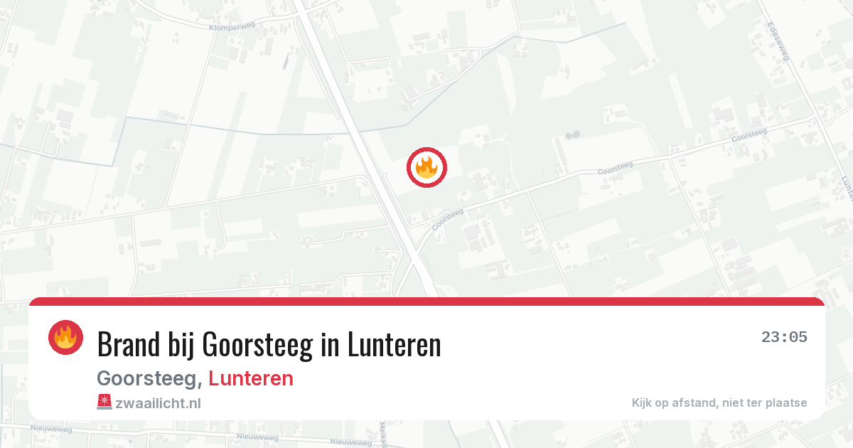 Brand bij Goorsteeg in Lunteren — 10 jul 2026