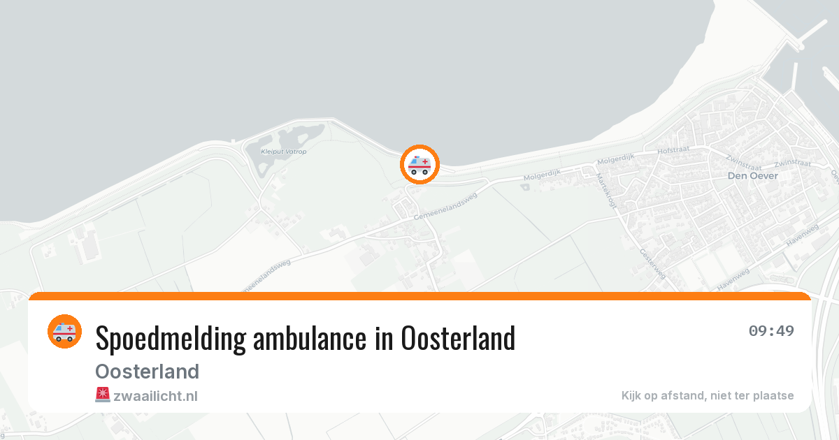Spoedmelding ambulance in Oosterland — 3 aug 2026