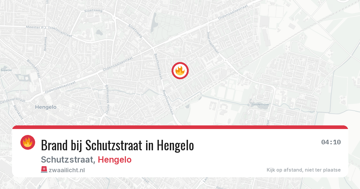 Brand bij Schutzstraat in Hengelo — 5 aug 2026
